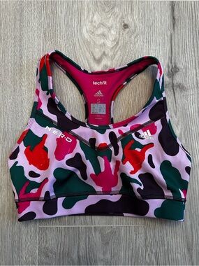 RARE adidas x N.E.R.D. Pharrell Williams Camo Sports Bra Size Small SAMPLE Colab